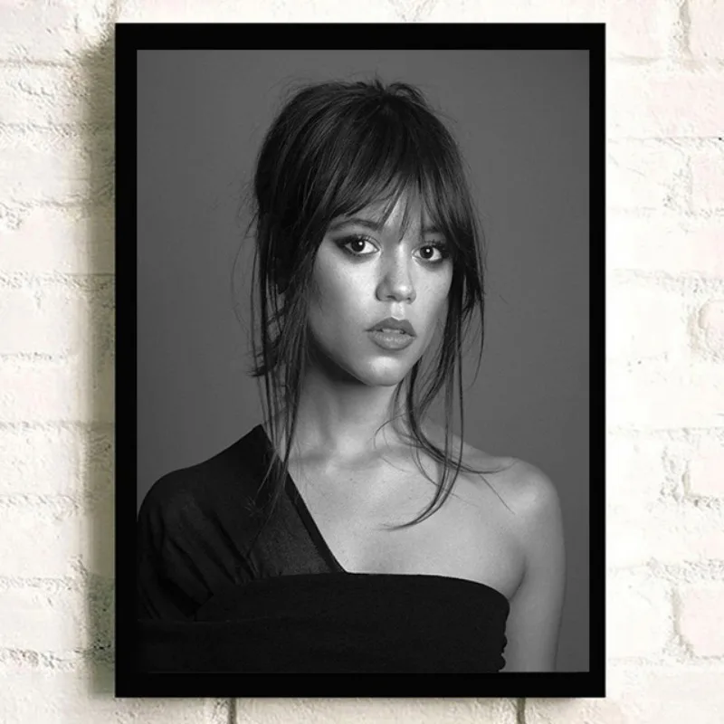 Jenna Ortega مثير جميلة صورة ملصق ، ستار الممثلة قماش اللوحة ، جدار الفن صورة لغرفة المعيشة ، ديكور المنزل ، المشجعين هدية