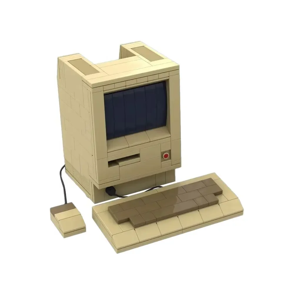 Macintosh 128K Building Blocks Model MOC 1984 Macintosh 128K Vintage Computer Bricks Assemble Toys Adult DIY Birthday Gifts