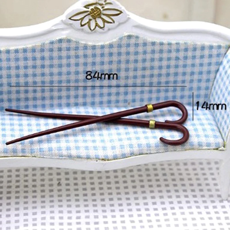 1/12 دمية مصغرة خمر شهم عصا للمشي عكاز الملحقات لعبة #6