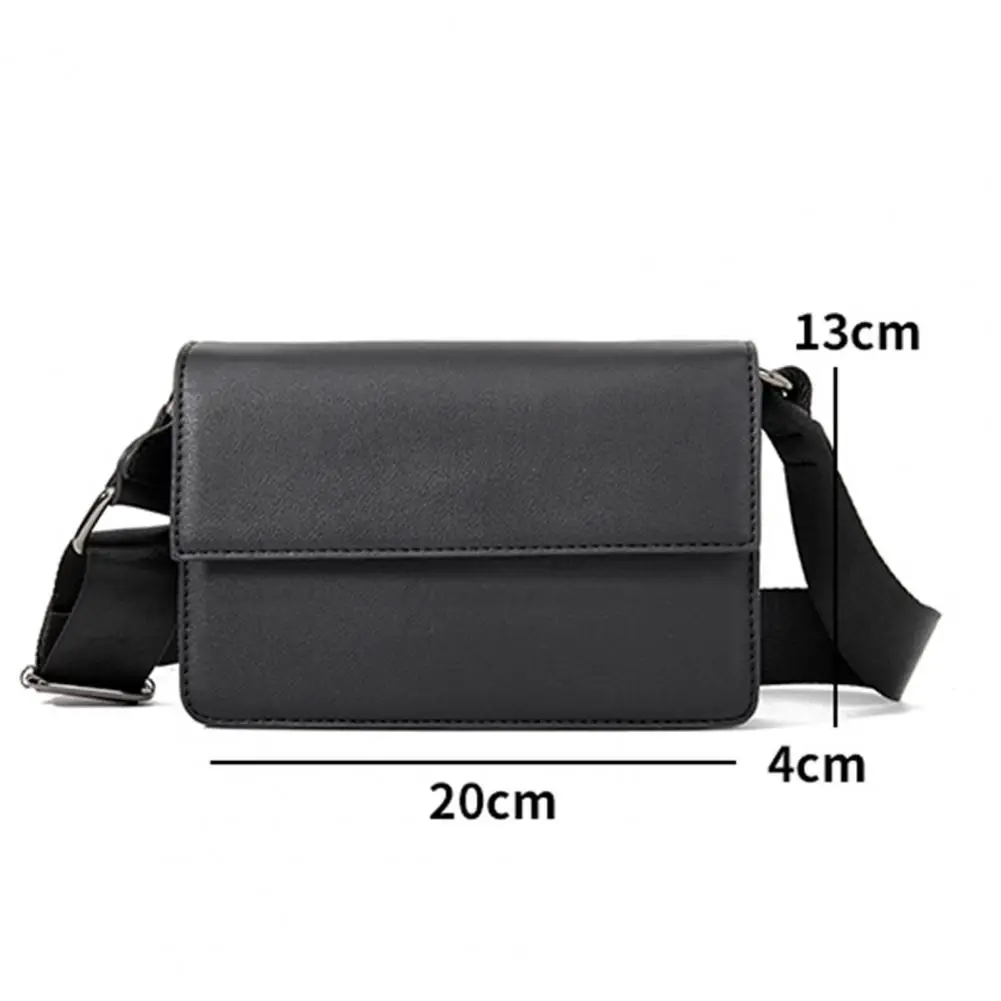 Men Shoulder Bag Envelope Type Multi-Pocket Design Reflective Strips Smartphone Keys Wallets Storage Sling Bag for Office