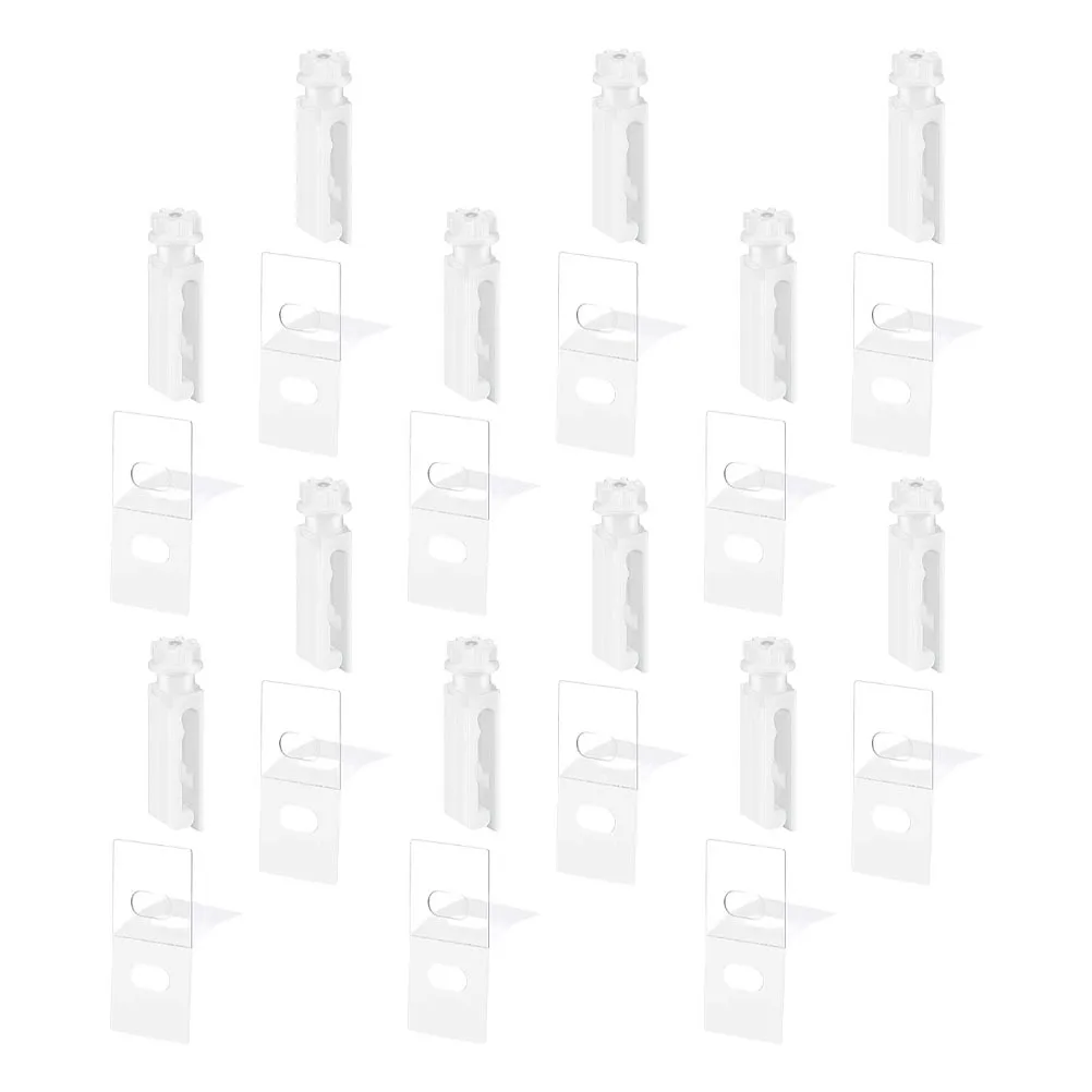 12 set Vertical Blind Stems Replacement Tabs For Curtain Repair Pvc No Drill Installation Window Blinds Fixing Parts