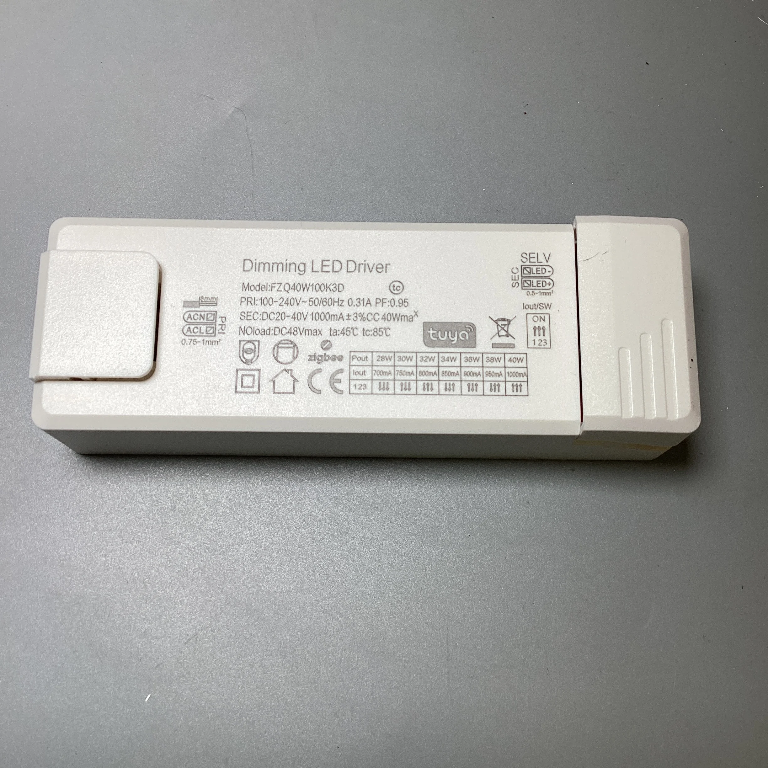 Selectable Current 40W Zigbee LED Driver 600mA 900mA 1000mA Tuya 12W Light Smart Power Supply DIP Switch 130mA 180mA 250mA 280mA