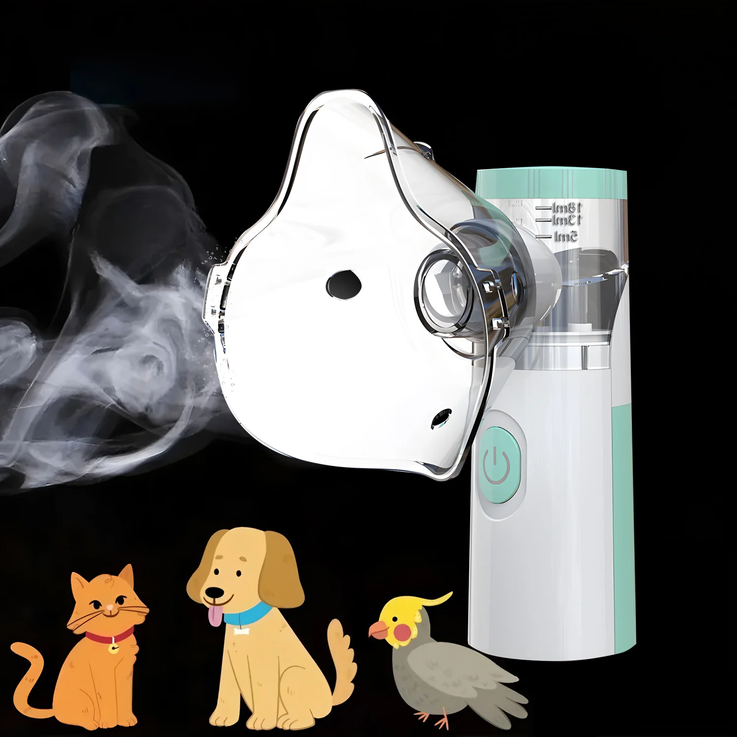 Nebulizador Portátil para Mascotas, Atomizador Médico, Inhalador Silencioso para Animales, Humidificador
