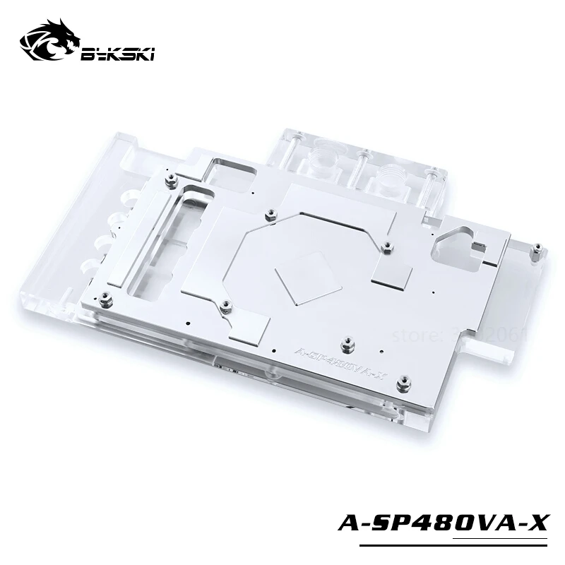 BYKSKI Water Block use for Sapphire Pulse RX580 8GD5 (11265-05-20G) / Full Cover Graphics Card Video Card Block RGB