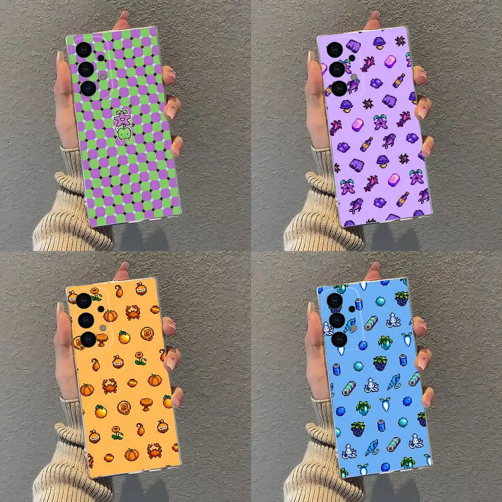 

S-Stardew Cartoon V-Valley Phone Case For Samsung S30,S25,S24,S23,S21,S22,S20,S10,5G,FE,lite,PIus,Ultra Transparent Cover
