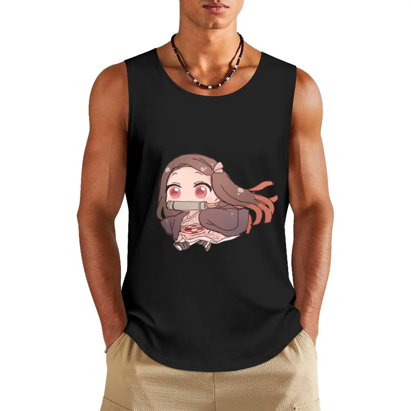 

Kimetsu no Yaiba, Kamado Nezuko, Tank Top t-shirts for men Men's singlets gym clothes for man quick-drying t-shirt