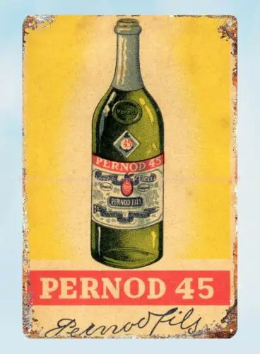 collectible plaque Pernod liquor bar brewery metal tin sign