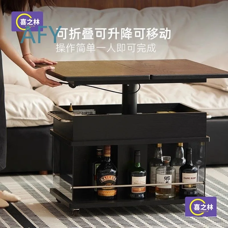 Lift Top Coffee Table for Modern Home Use Foldable Multifunctional Side Table for Sofa Compact Design for Small Spaces