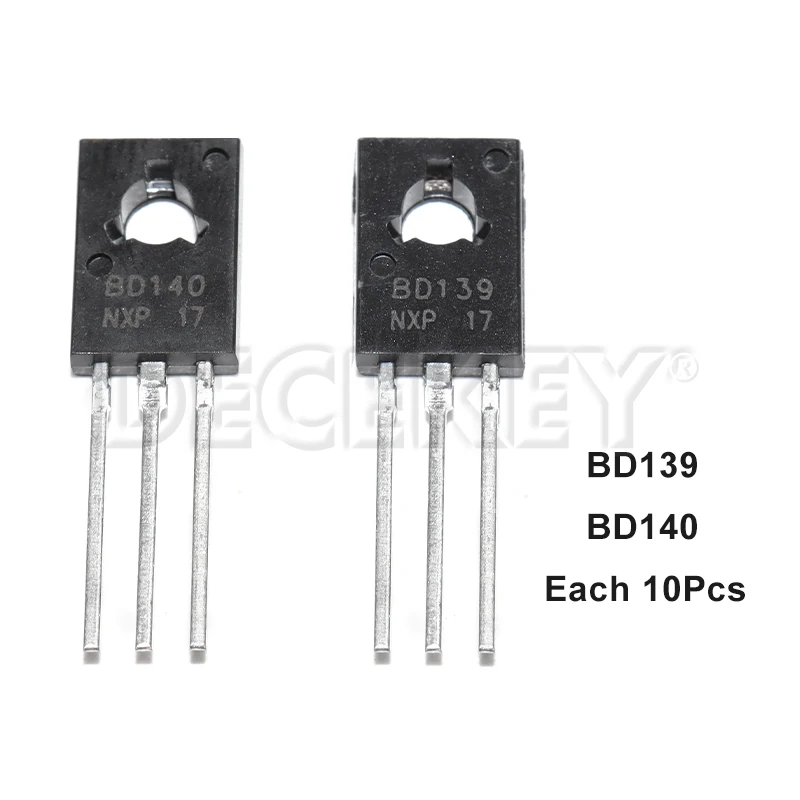 20 Stück BD139 BD140, 10 Paare (10 Stück BD139 + 10 Stück BD140), TO126, TO-126, neuer Spannungsregler-IC.