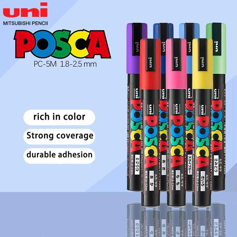 

1 шт., Япония Uni Posca PC-5M, маркер для рисования, POP, ручка для плакатов/графии, реклама, студенческие канцелярские принадлежности, офисные школьные принадлежности, 29 цветов