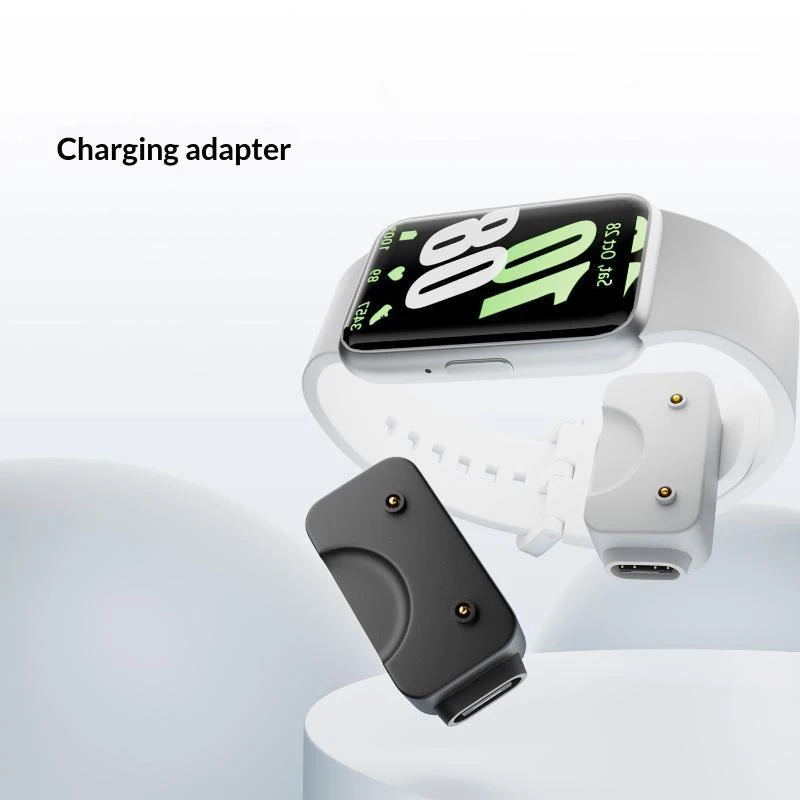 Magnetic Charging Adapter Built-in Keychain Blue Indicator Light Portable Charger Connector For Galaxy Fit3 Smart Watch