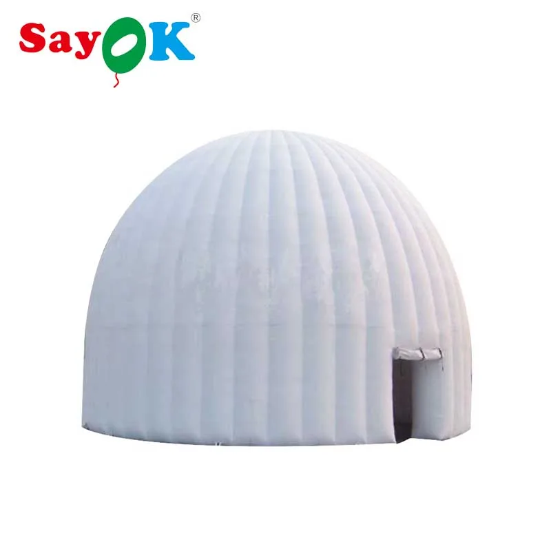 Sayok Giant Inflatable Igloo Inflatable Igloo Dome Tent Event Party Marquee Projection Dome Canopy for Sale Hire Show Events