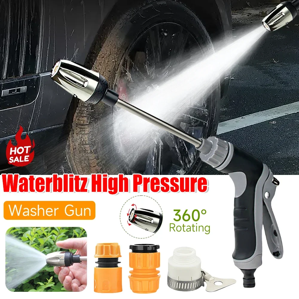 

Garden Pressure Power Washer Waterblitz High Pressure Turbowasher Pressure Washer Gun for Car Cleaning with 360° Rotating Hose