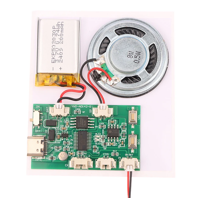 High Quality 300 Second Recording Playback Module Key Recording Greeting Card Sound Recorder Board Clear Sound Quality