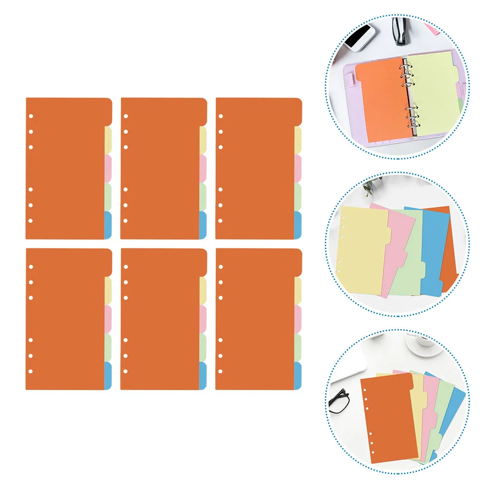 

30 Pcs Pocket Notebook Color Dividers Sticker Labels Index Partition Plate Pocketbook Replacement Core Papers