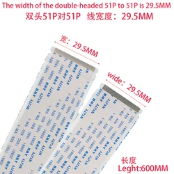 51Pin 4K LVDS TV Ribbon Cable AWM 20861 20706 105C 60V VW-1 4K V-by-One 51P FFC Connecting wire 29.5 -27.4-26MM For BOE SONY LG