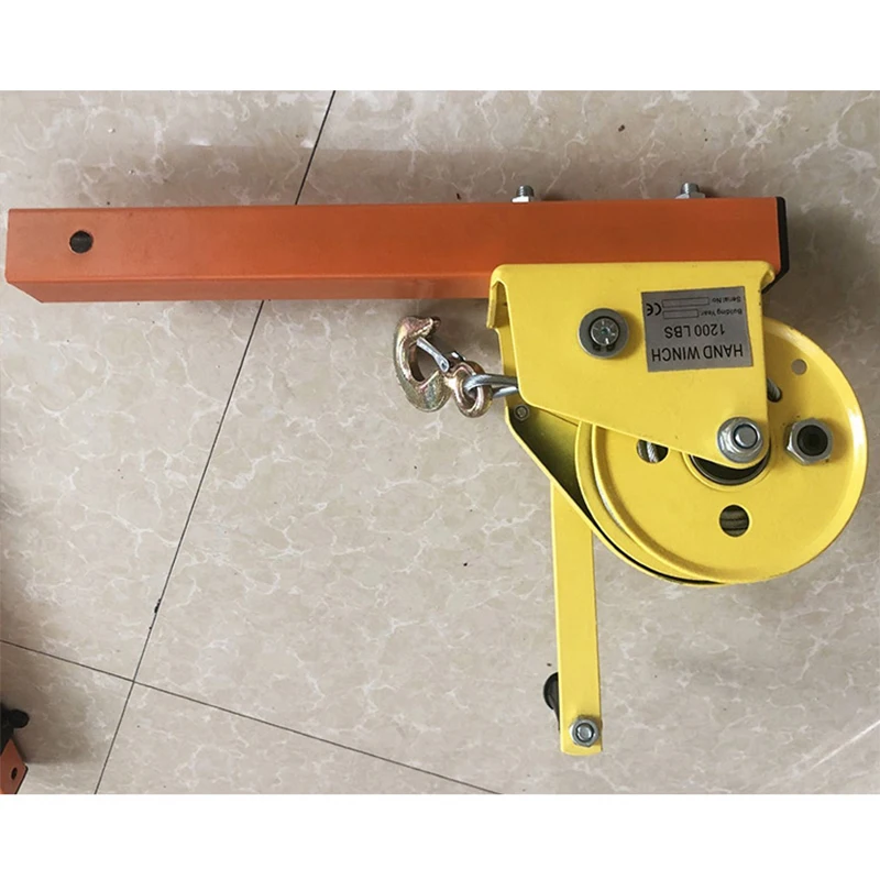 Air Conditioning 10/15/20m Lifting Tool Self-Locking Folding Crane Manual Winch Assembly Tool Installation Stainless Steel