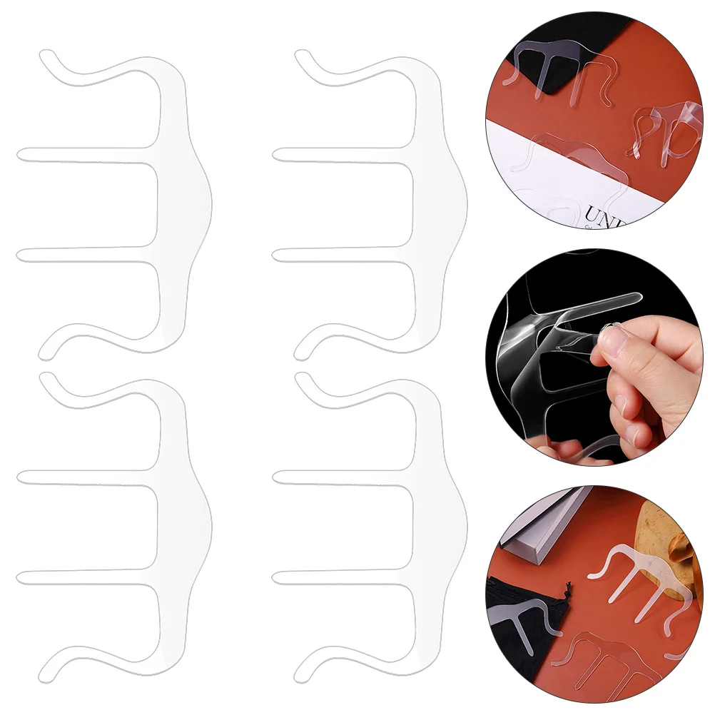 

4Pcs Acrylic Fixed Clamps Transparent Flexible Page Clips for Book Recipe Speech Draft Fixing Clip Recipe Clip