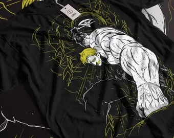 

Seven Deadly Sins Graphic Print T-shirt Japanese Anima Oversized Harajuku Casual Cotton T-shirt Trendy Unisex Round Neck Tee