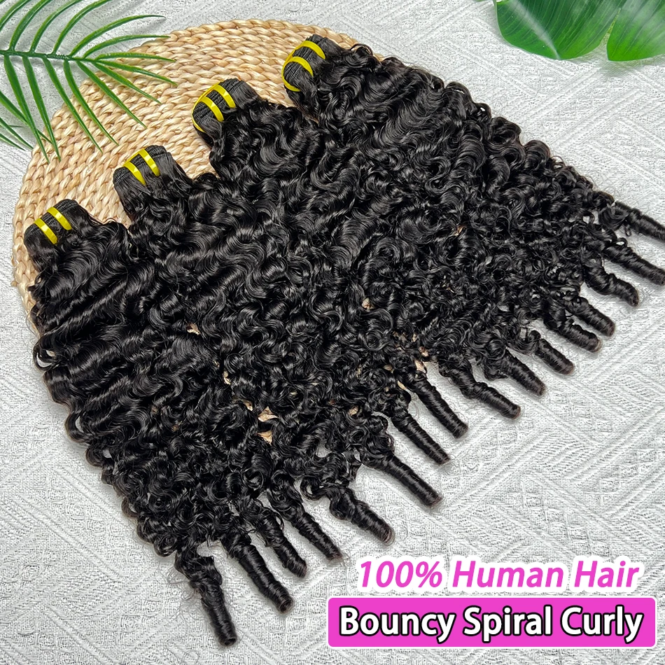 

Надувные спиральные вьющиеся пучки человеческих волос # 1B натуральный цвет, выравнивание кутикулы, необработанный донор, бирманские вьющиеся волосы, наращивание утка 1, 2, 3, 4 шт.