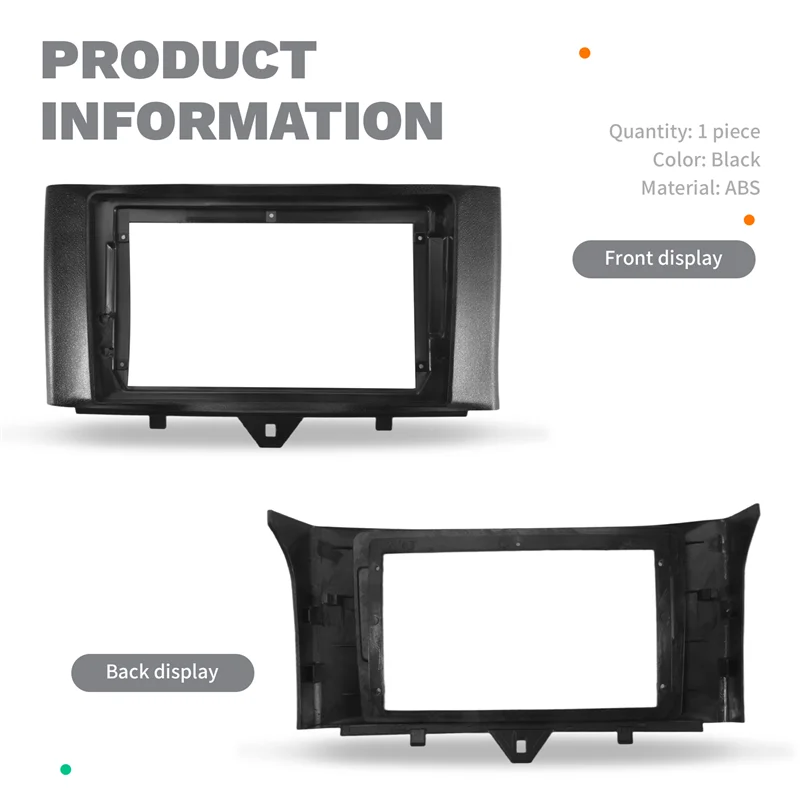 دائم-2 الدين راديو السيارة اللفافة لبنز الذكية Fortwo 2011-2015 DVD ستيريو الإطار لوحة محول تصاعد داش تركيب الحافة