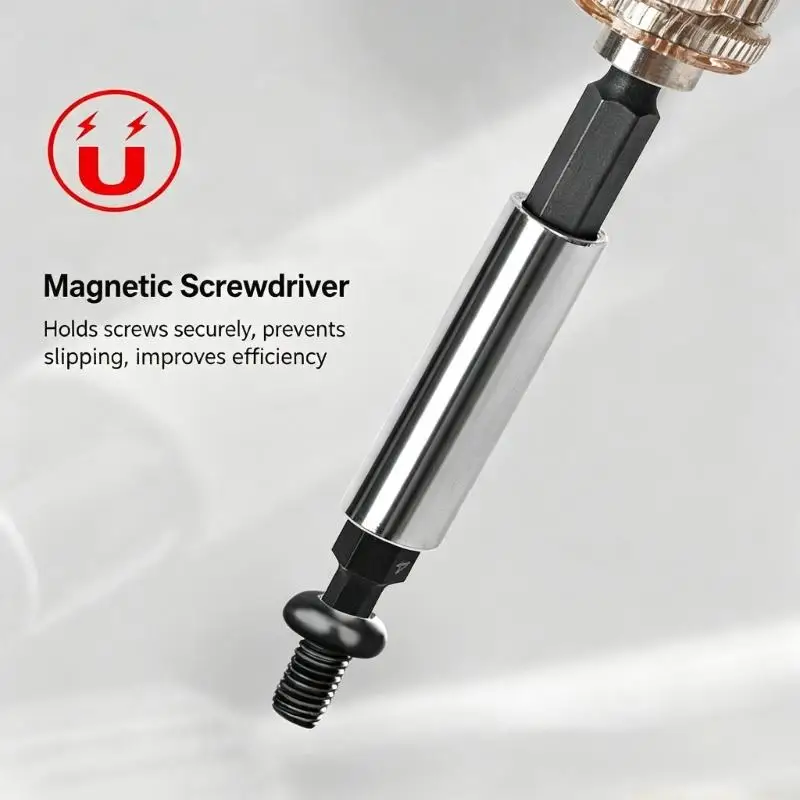 A2BE Short Screwdriver Set with Four Drive Styles for Daily Repair Use