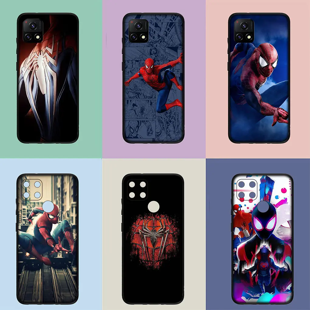 Superhero Marvel Spider Man Spiderman Cover Phone for OPPO A17 A15 A16 A12 A53 A54 A55 A56 A57 A77 A76 A94 A96 A74 Case