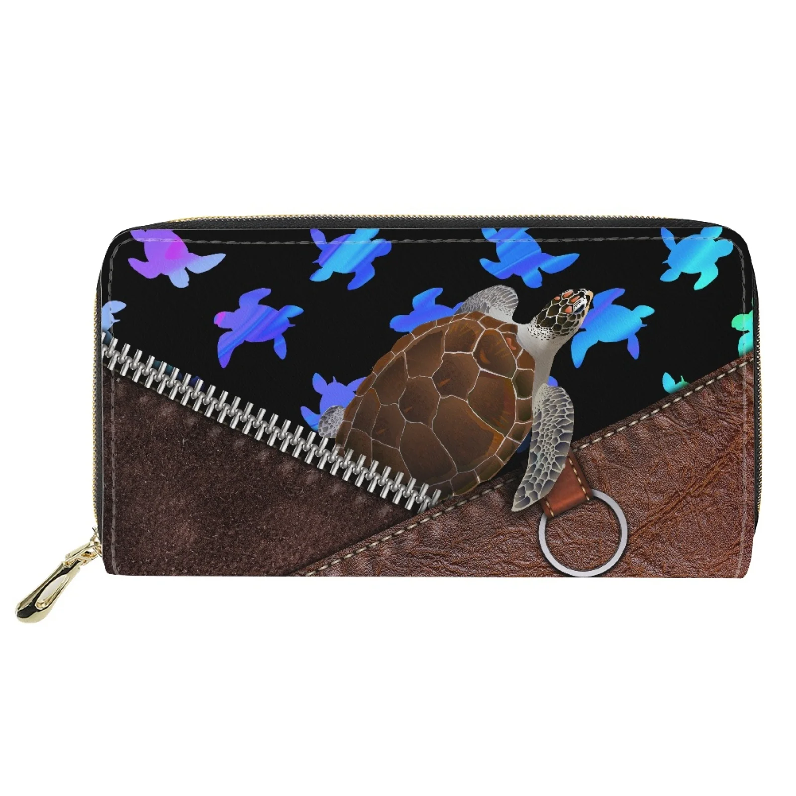 

Sea Turtle 3D Print Zipper Leather Money Bag Women Long Wallet Ladies Coin Purse Designer Leather Wallets For Girls Purses Lady