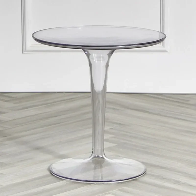 Acrylic Edge Nordic Simple Transparent Tea Table Balcony Small Round Creative Corner Table Modern Small Coffee Table