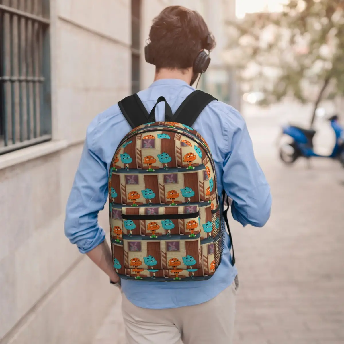 

The Amazing World Of Gumball Tawog Backpack Boys Girls BookBag Kids School Bag Laptop Shoulder Bags for Men Women