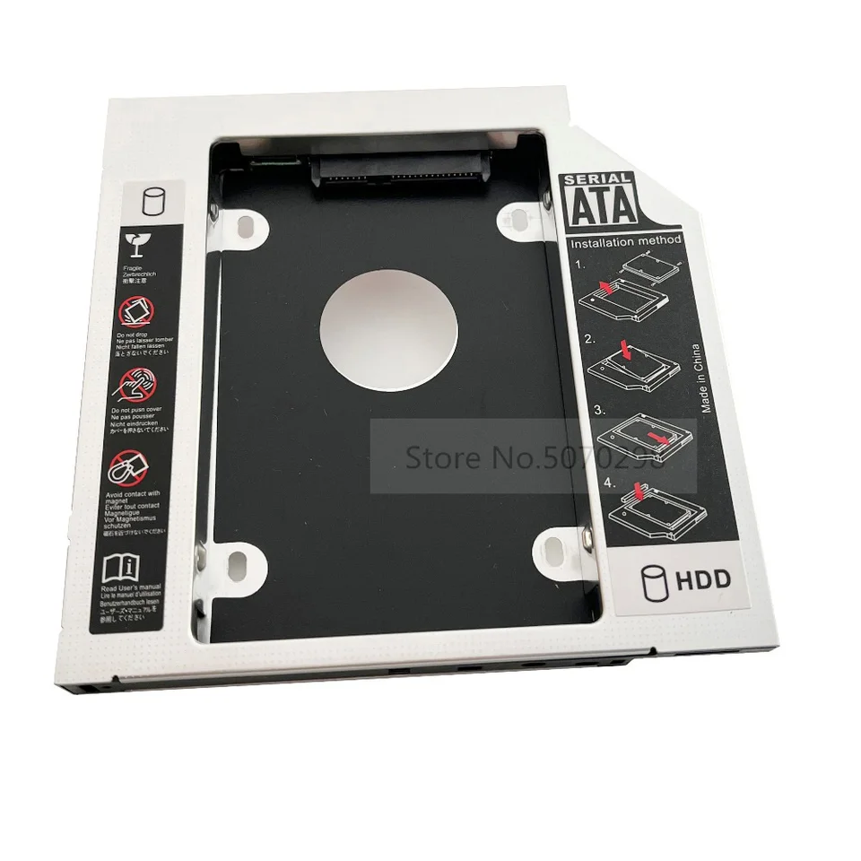 FUJITSU　LIFEBOOK　RAM16GB/Blu-ray/SSD 12.7mm 2nd HDD SSD Hard Drive Optical bay Caddy Frame Adapter for