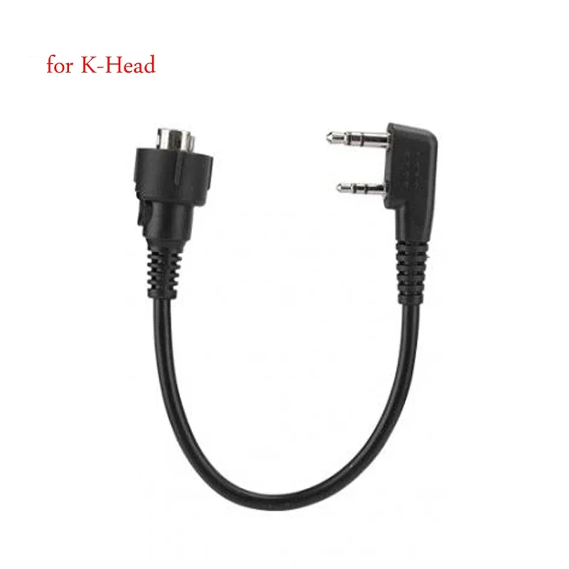 Replacement Cable Plug for Aviation Mic Speaker Noise Cancelling Headset Earphone for Baofeng UV-5R Motorola / ICOM IC-V8 Radio
