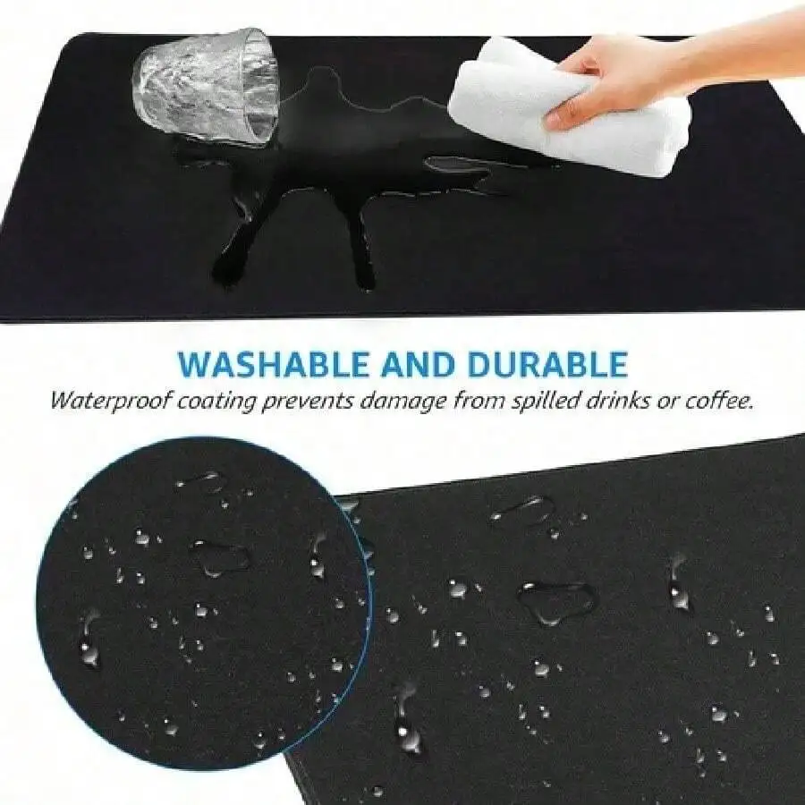 Large Waterproof Gaming Mouse Pad Desk Mat 70x30cm Washable Durable Locking Edge