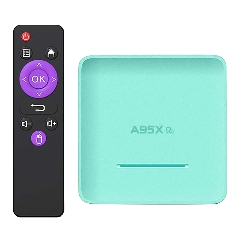 A95X R5 Smart TV Box Android 10.0 TV Box 4GB 32GB Rockchip RK3318 4K 1080P HD Youtube Netflix Store Set Top Box (EU Plug)-A45R