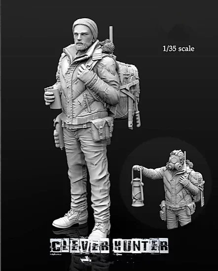 Harzfigur im Maßstab 1:35, Modellbausätze, Fantasy Hobby, Miniatur-Stealth-Figur, 1 Figur, unmontiert und unbemalt, C574