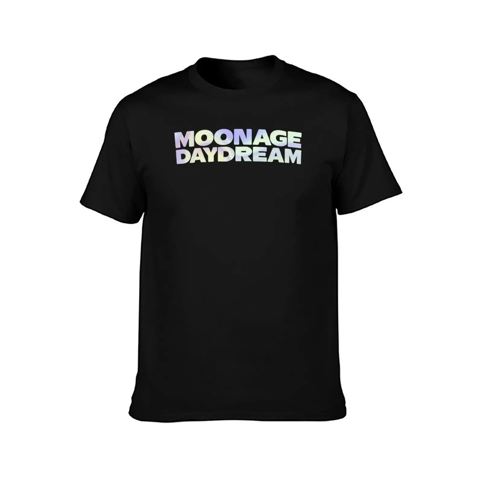 Moonage Daydream II (rainbow) T-Shirt, Summer Casual Cotton Tee, Oversized Streetwear Tops, Vintage Graphic Print, 100% Cotton