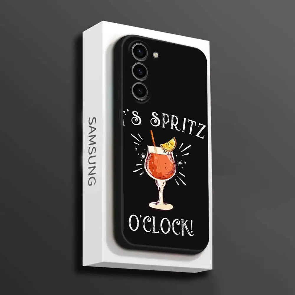 Aperol Funny Spritz Telefoonhoesje Voor Samsung Galaxy A 73,72,51,53,52,71,22,5G,Note,J7,8,9 Zachte Zwarte Cover