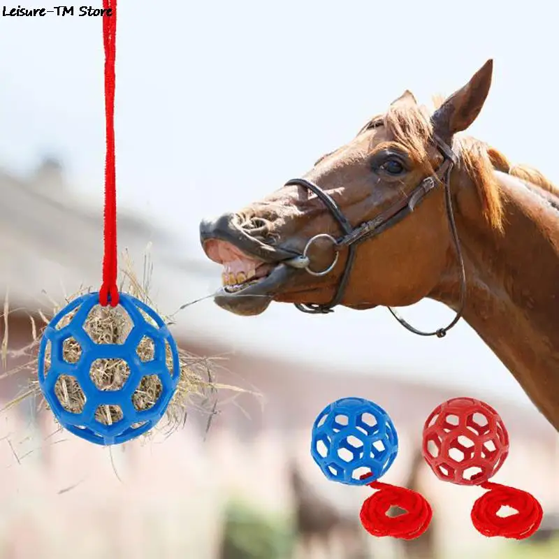 Horse Treat Ball Hay Feeder Toy Ball Hanging Feeding Toy for Horse Horse Goat Sheep Relieve Stress Horse Treat Ball