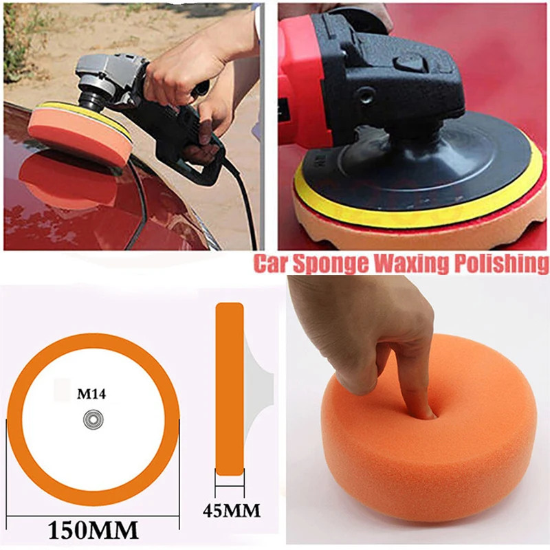 3pcs Sponge Polishing Pad Set Car Polishing Disc Machine Waxing Pads For Auto Motorcycle Motor Vehicle Removes Scratches