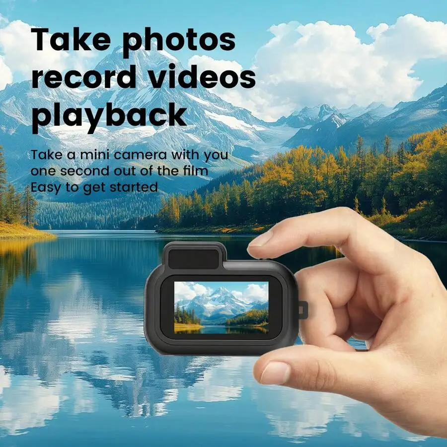 Keychain Camera World's Smallest 1080p HdMini Retro Portable 100 Mins Life For Students(32g)