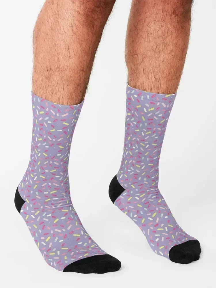 Purple Sprinkling Pills Socks ankle luxe anime Men's Socks Men's Women's