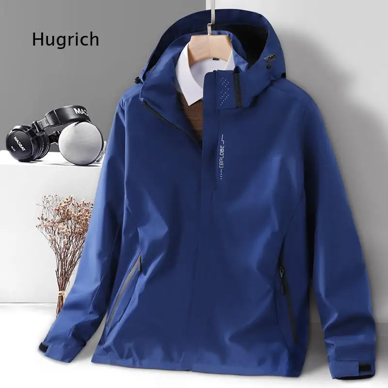 Spring Autumn Thin Hooded Windproof Hiking Jacket Single Layer Outer Coat For Men And Women Support Custom Logo Printing For Ou