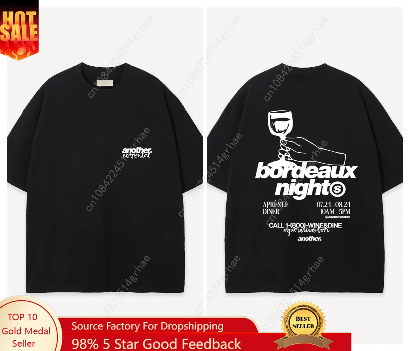 

Men's clothing 100%Cotton black T-shirt American style Retro Casual Trend Streetwear Hipster Fashionable Oversized Unisex shir