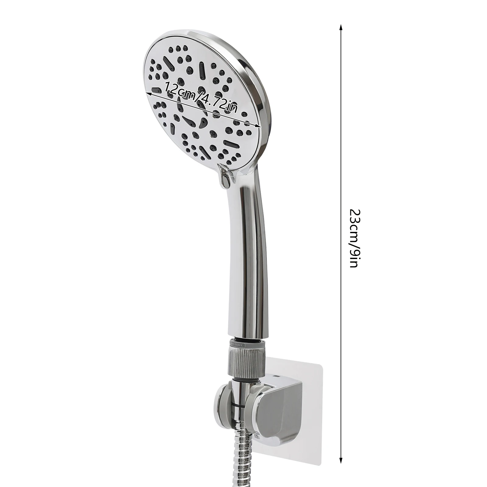 Powerful Stainless Steel Shower Head Shower Holder Extra Long Shower Hose