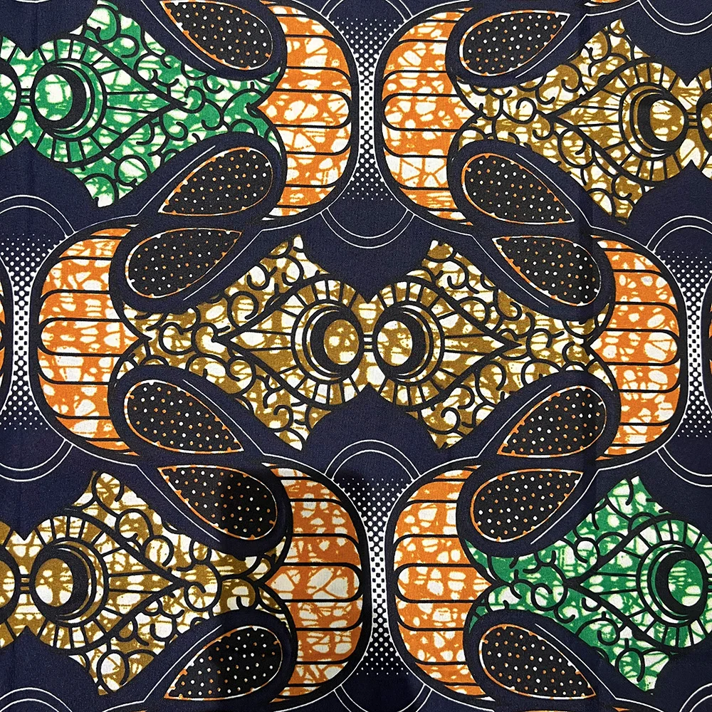 6 ярдов Анкара восковая ткань 2025 Высококачественная африканская ткань с восковым принтом Африканская гарантированная настоящая восковая ткань