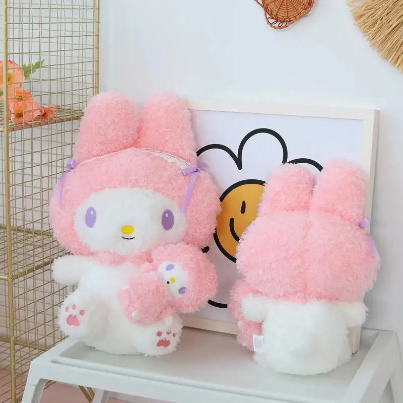 Sanrioed My Melody Anime Cute Princess Style Plush Pillow Toy Cartoon Bedroom Home Deco Toys Birthday Christmas Gift for Friend