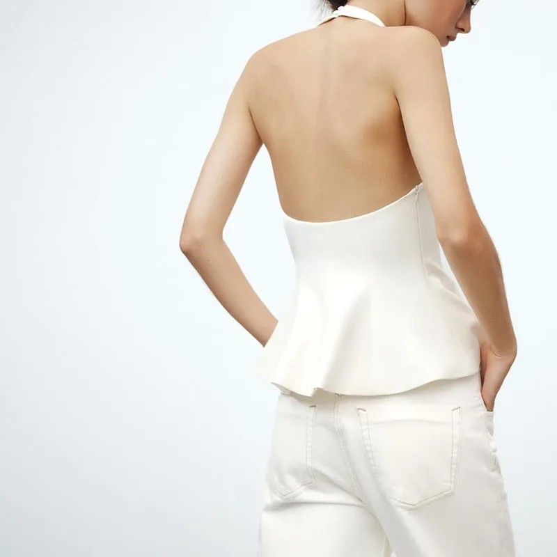 ملابس نسائية صيفية جديدة معلقة Ne Top زي المسرح العرقي الصيني V-Ne Svel ملابس نسائية أنيقة