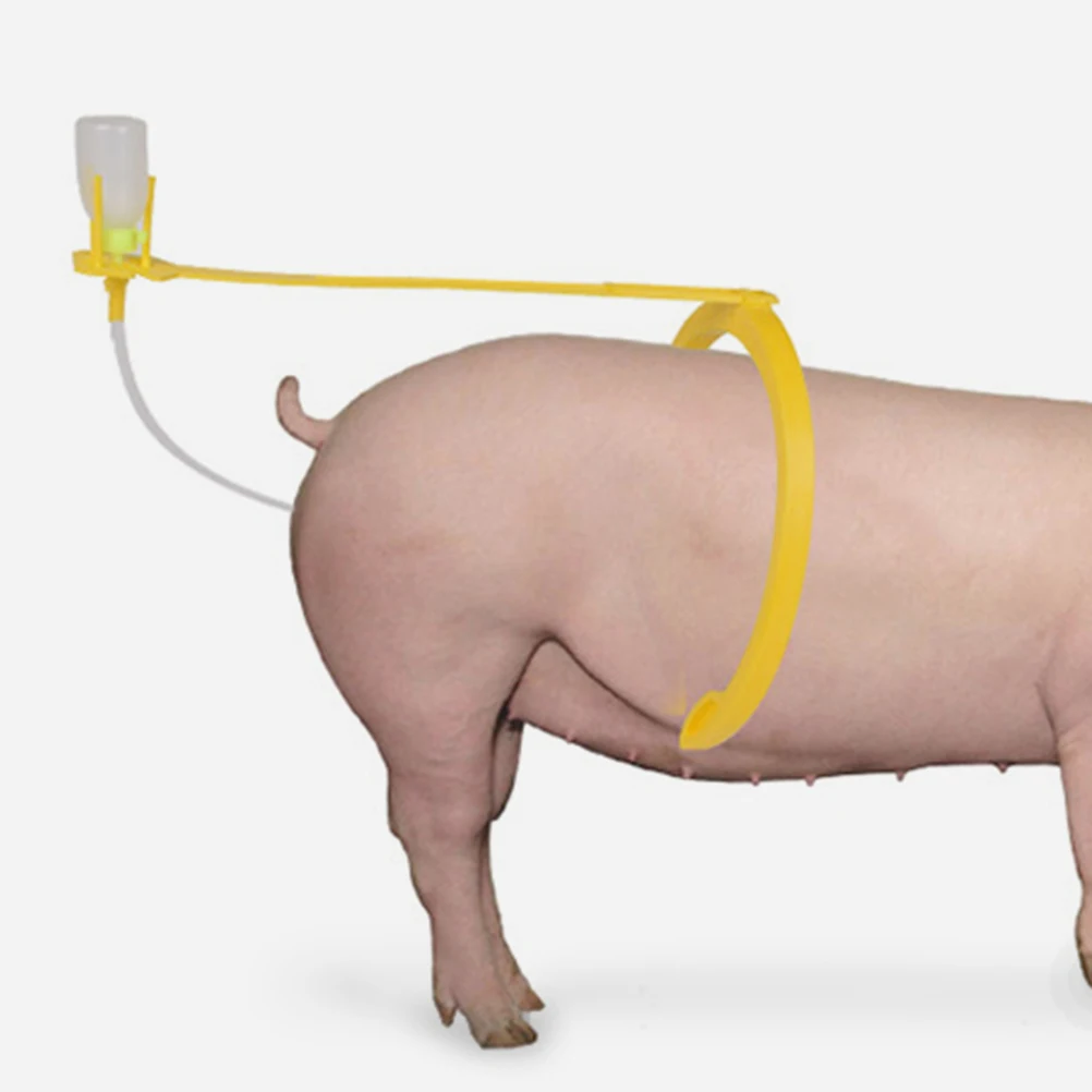 

2pcs Pig Clip Yellow Plastic Light Weight Good Elasticity Simple Operation Promote Fertilization High Breeding