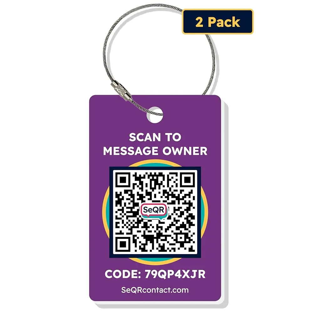 

Умные бирки для багажа | Бирка для багажа с QR-кодом для защиты конфиденциальности, сохраняющая личную информацию | Настраиваемые бирки для чемоданов для женщин Me