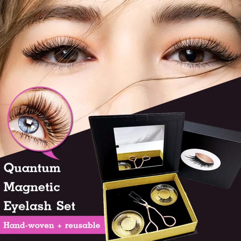 False Eyelash Pairs No Glue Magnetic Magnetic Quantum Magnet Double Sided Adhesive False Eyelash